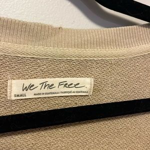 Free people Camden distressed slit sweater